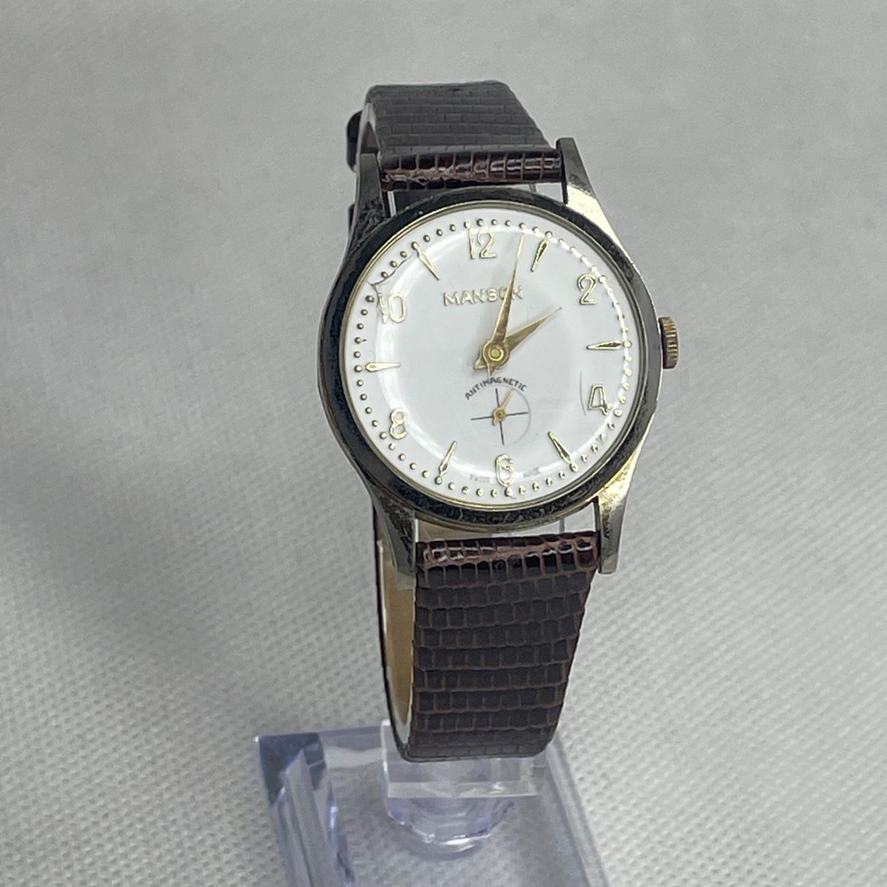 VTG Manson Mechanical Swiss Made Watch Antimagnetic Sub-Seconds WORKING Clean